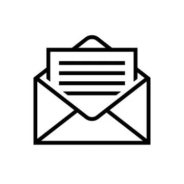 Mail icons Letter in envelope Mail delivery symbol Stock Illustration