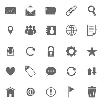 Mail icons on white background Stock-Illustration