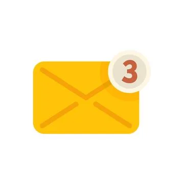 Mail inbox icon flat vector. Button interface 스톡 일러스트