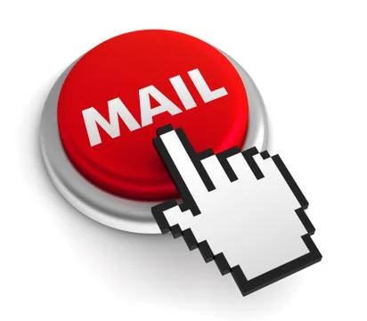 Mail keyboard concept  3d illustration Stock Illustration