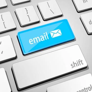 Mail keyboard Stock Illustration