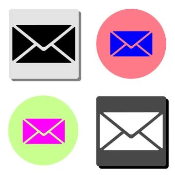 Mail, letter. flat vector icon Stock Illustration