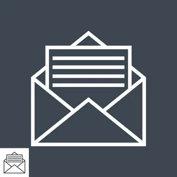 Mail Line Icon Illustrazione stock