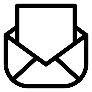 Mail line icon vector illustration isolated on white background Stock Illustration