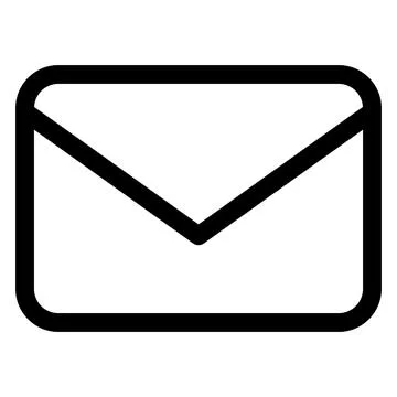Mail line icon vector illustration isolated on white background Stock Illustration