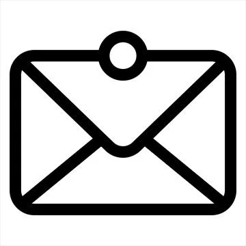 Mail line icon vector illustration isolated on white background Stock Illustration