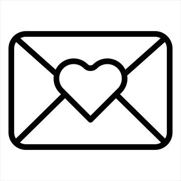 Mail line icon vector illustration isolated on white background Stock Illustration