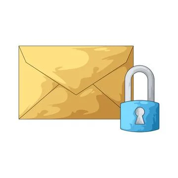 Mail lock illustration Stock Illustration