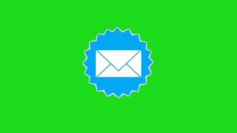 Mail logo animations in green screen Stock Footage 321666099