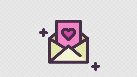 Mail Love Animated Icon Stock Footage 289694584