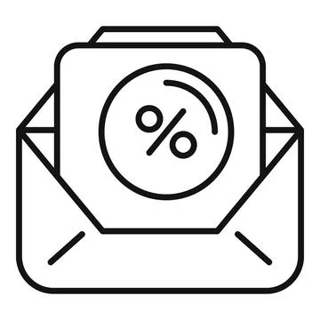 Mail loyalty program icon outline vector. Store payment Illustrazione stock