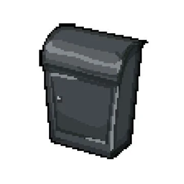 Mail mailbox letter pixel art vector illustration Stock Illustration