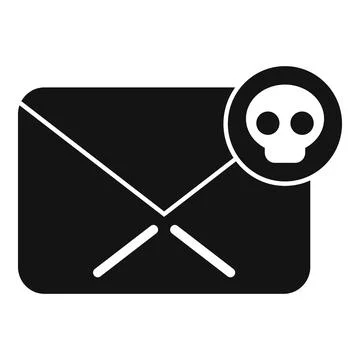 Mail malware icon simple vector. Virus error Illustrazione stock