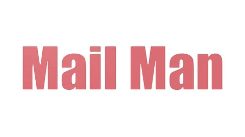 Mail Man Animated Tag Cloud On White Background Stock Footage 99621786