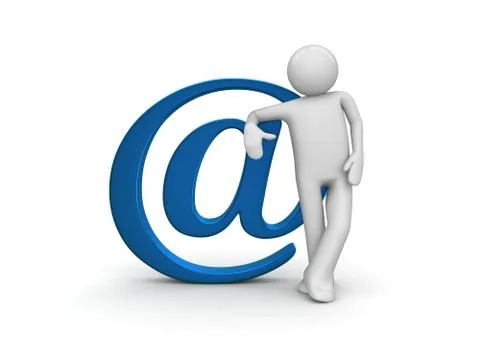 Mail me, man (3d isolated characters series) Stock Illustration