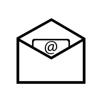 Mail, message, communication icon vector Illustrazione stock