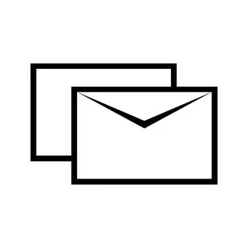 Mail, message, communication icon vector Illustrazione stock