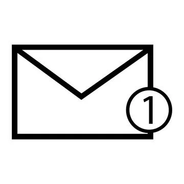 Mail, message, communication icon vector Illustrazione stock