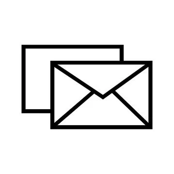 Mail, message, communication icon vector 스톡 일러스트