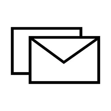 Mail, message, communication icon vector Illustrazione stock