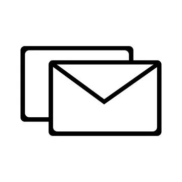 Mail, message, communication icon vector Illustrazione stock