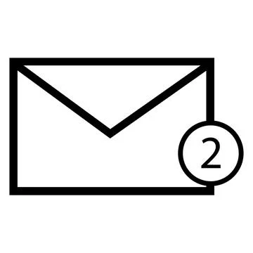 Mail, message, communication icon vector Illustrazione stock