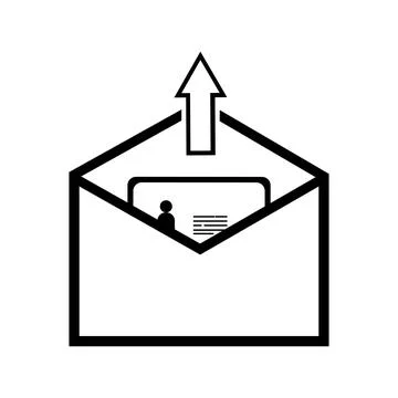 Mail, message, communication icon vector Illustrazione stock