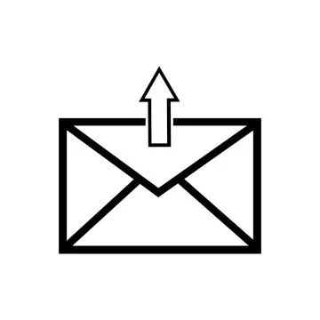Mail, message, communication icon vector Illustrazione stock