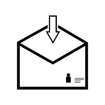 Mail, message, communication icon vector Illustrazione stock