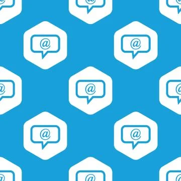 Mail message hexagon pattern Stock Illustration