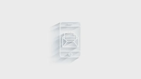 Mail mobile icon isolated on white background. Accounting symbol. Business Stock Footage 151522490