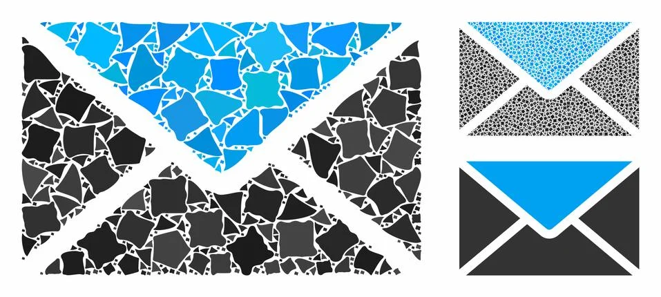 Mail Mosaic Icon of Humpy Elements Stock Illustration