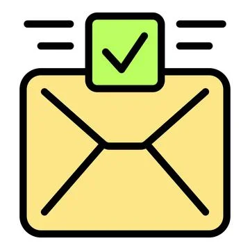 Mail online registration icon vector flat Stockillustratie