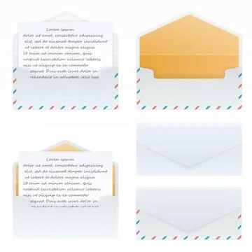 Mail open and closed set Stock Illustration