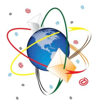 Mail orbit Stock Illustration
