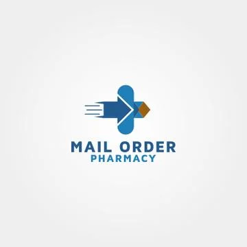 Mail Order Pharmacy Logo vector logo design template Idea and inspiration Stock Illustration