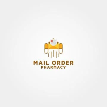 Mail Order Pharmacy Logo vector logo design template Stock Illustration