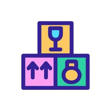 Mail parcel icon vector. Isolated contour symbol illustration Stock Illustration