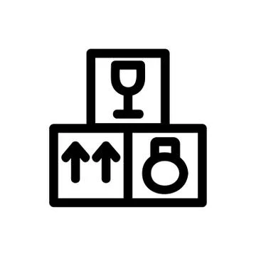 Mail parcel icon vector. Isolated contour symbol illustration Stock Illustration