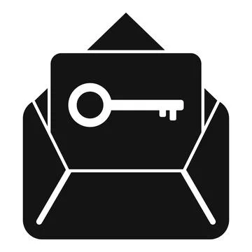 Mail password recovery icon simple vector. Cyber security Illustrazione stock
