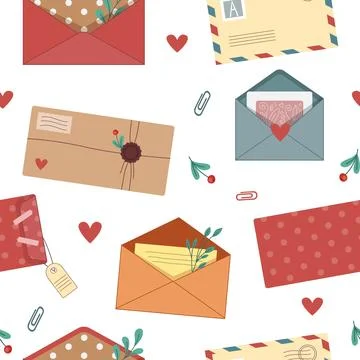 Mail pattern, business technology post. Line communication website, internet Illustrazione stock