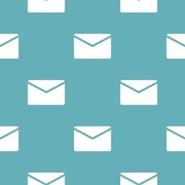 Mail pattern seamless blue Stock Illustration