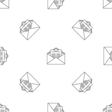 Mail pattern seamless vector Stock Illustration