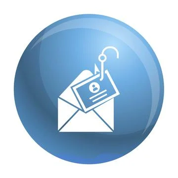Mail phishing icon, simple style Illustrazione stock