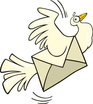 Mail pigeon 스톡 일러스트