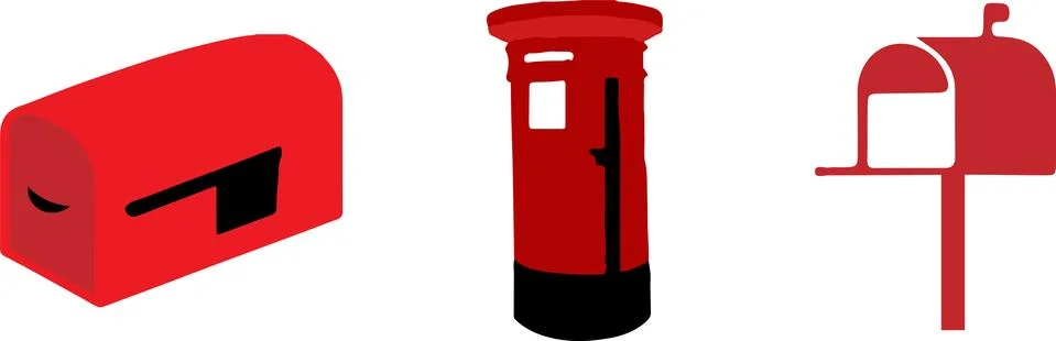 Mail post box icon isolated on white background Stock Illustration
