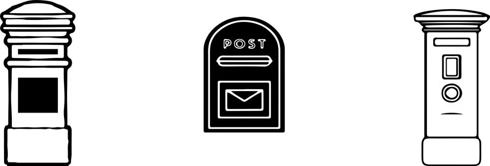 Mail post box icon isolated on white background Stock Illustration