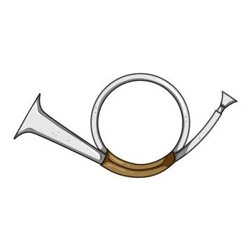 Mail post horn cartoon vector illustration Illustrazione stock