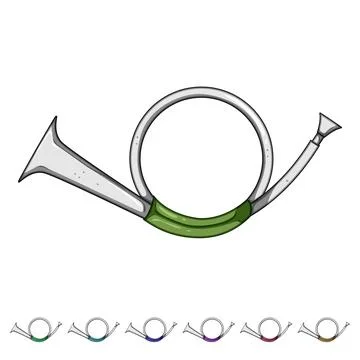 Mail post horn cartoon vector graphic 스톡 일러스트