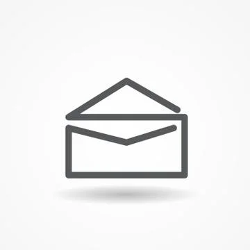 Mail Post Icon Vector Illustration Stock Illustration